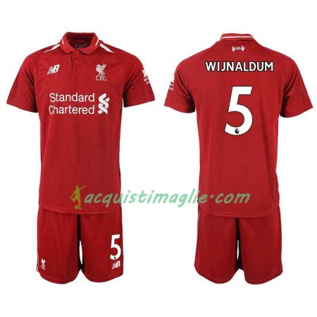 Divisa di Calcio Liverpool WIJNALDUM 5 Bambino Prima 2018/2019